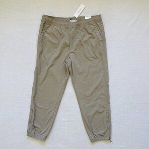 Calvin Klein Jogger Pants Men's Size XL Beige Elastic Waist Nylon Outdoor